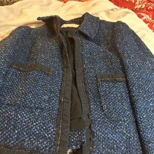 Rebecca Taylor Blue Textured Blazer